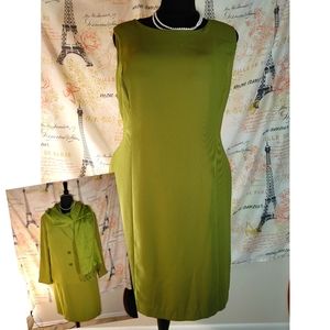 Green 2 pcs Dress Suit by Jessica London